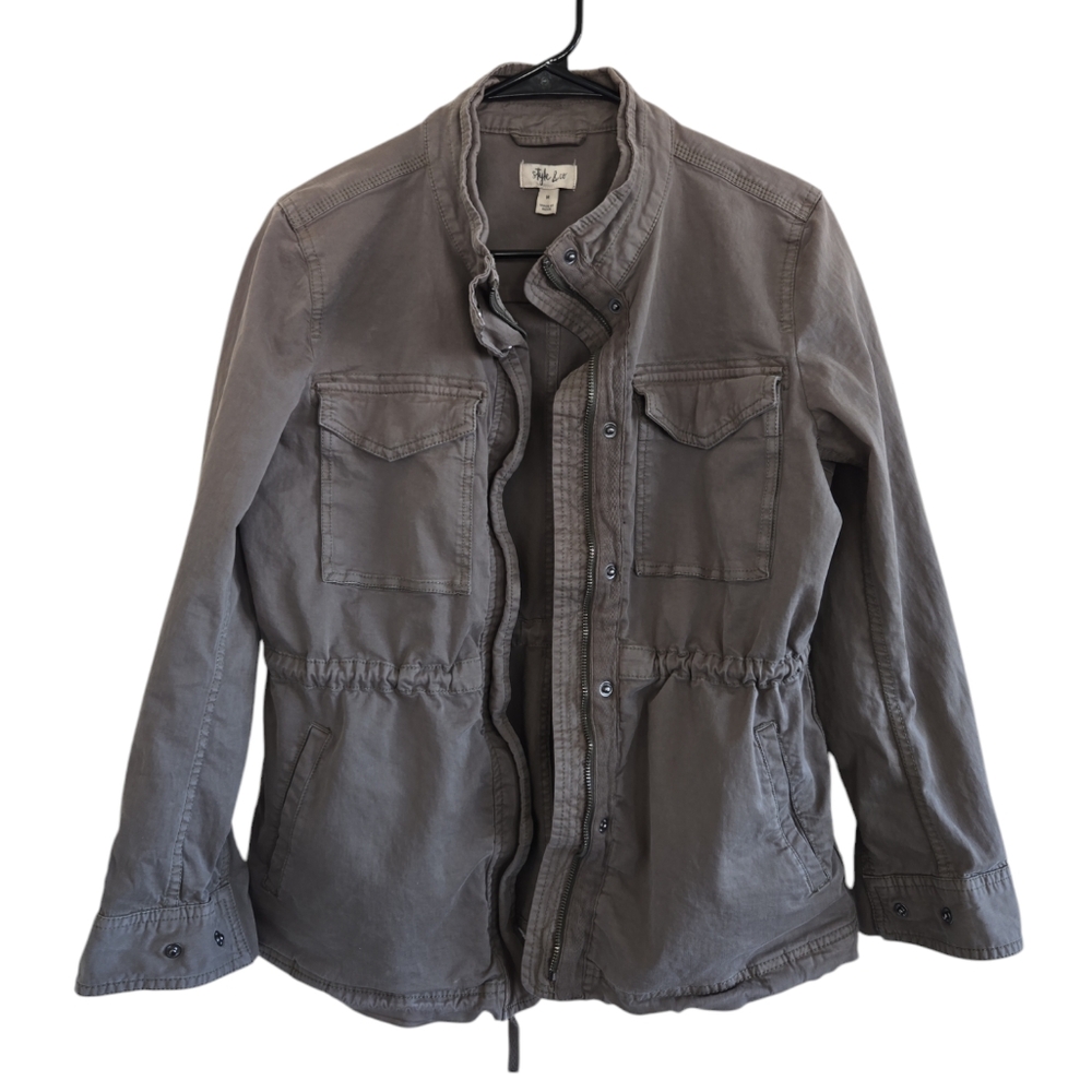 Style & Co zip up trench jacket